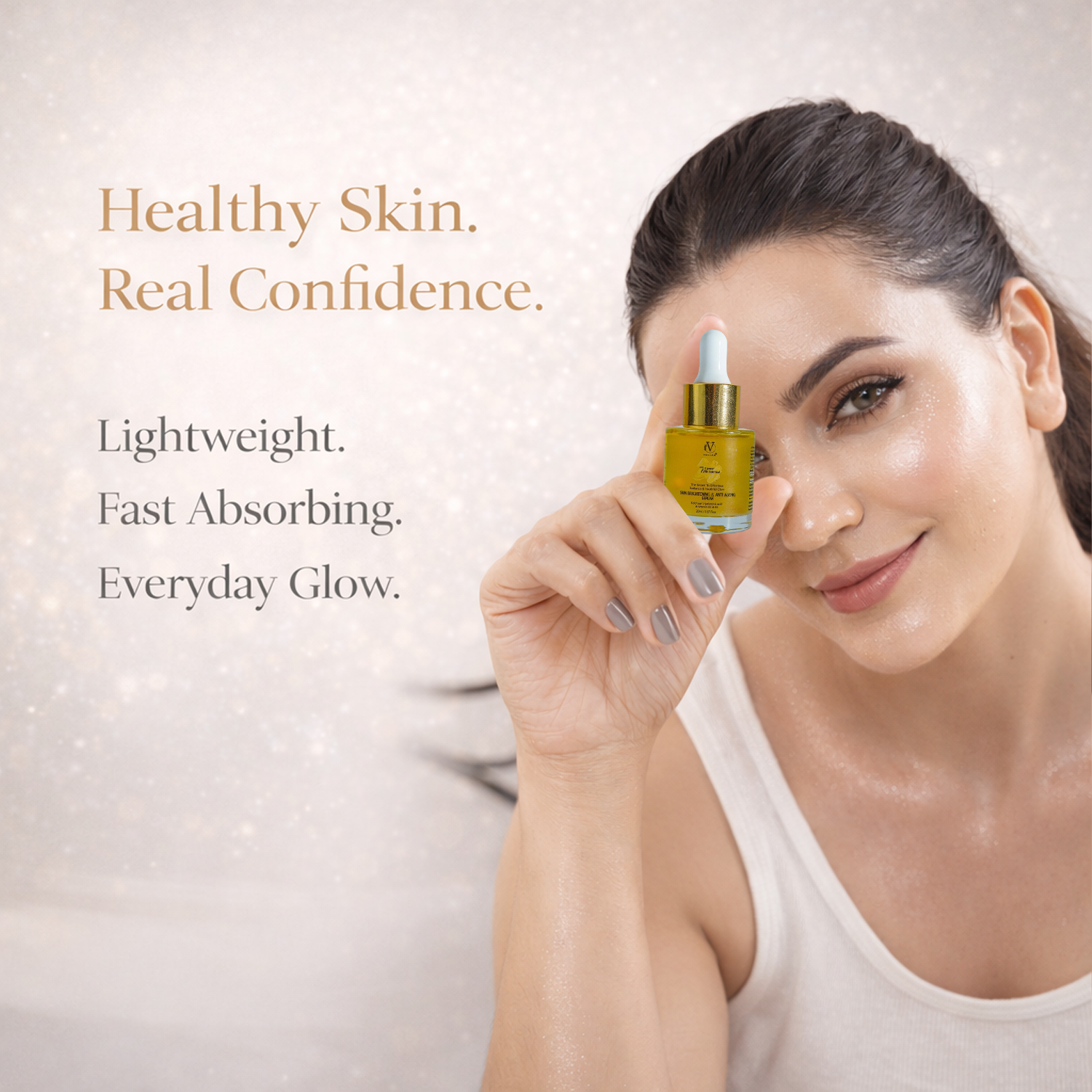 Vellam 7X Power 24k Gold Leaf Serum for Brightening, Ageing & Dark Sport