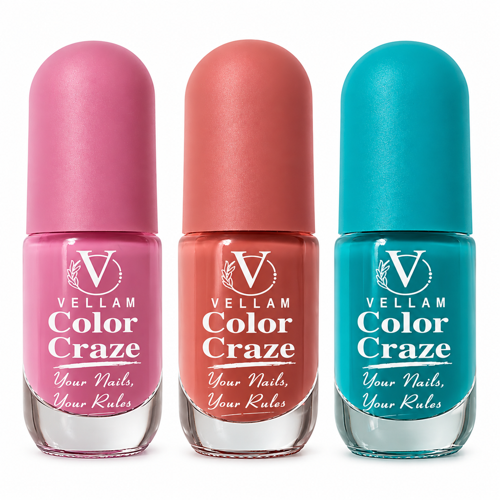 VELLAM Color Craze Nail Paints 10g Each - Shade 07,05,33