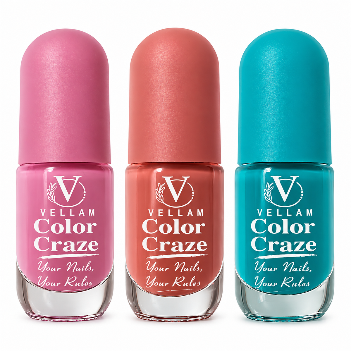VELLAM Color Craze Nail Paints 10g Each - Shade 07,05,33