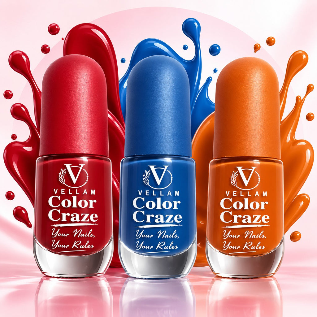 VELLAM Color Craze Nail Paints 10g Each - Shade 02,10,26