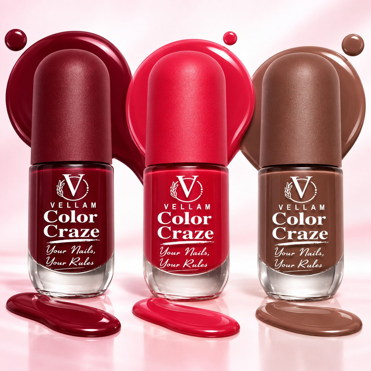 VELLAM Color Craze Nail Paints 10g Each - Shade 31,41,43 Main image