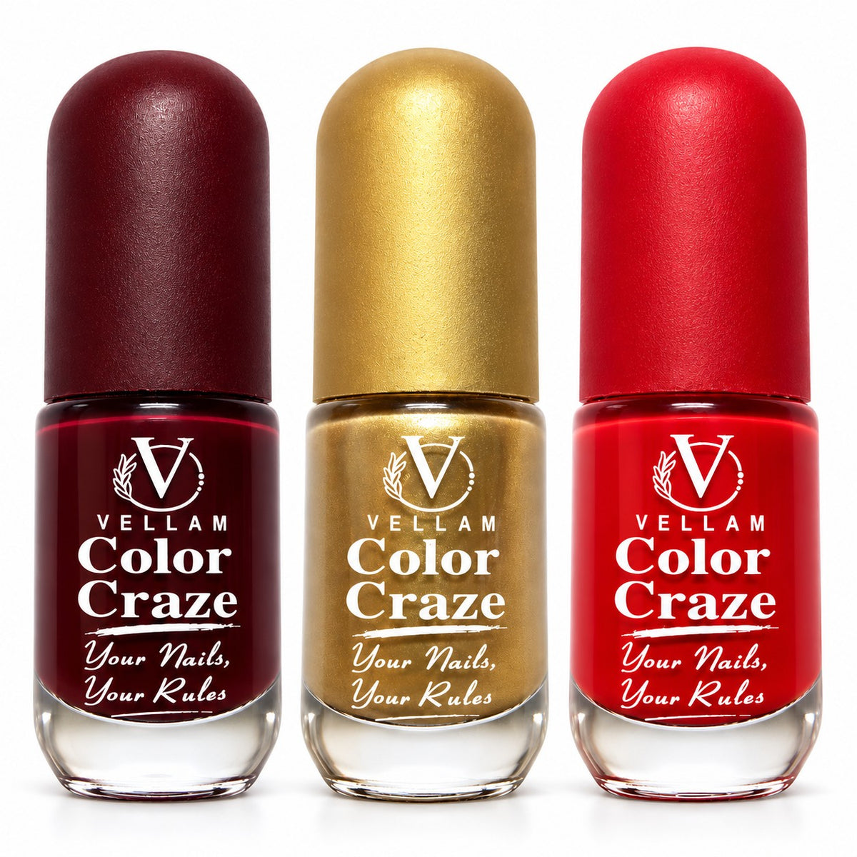 VELLAM Color Craze Nail Paints 10g Each - Shade 21,27,40