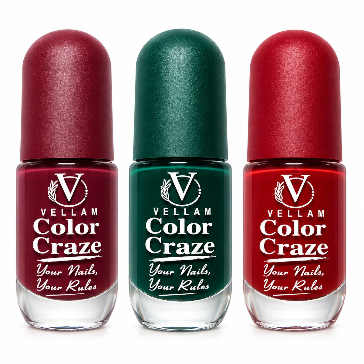 VELLAM Color Craze Nail Paints 10g Each - Shade 01,19,36