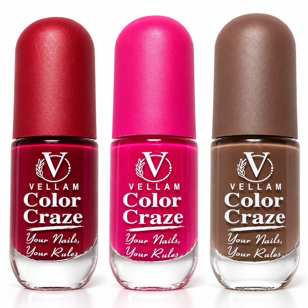 VELLAM Color Craze Nail Paints 10g Each - Shade 03,11,16