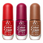 VELLAM Color Craze Nail Paints 10g Each - Shade 08,25,44