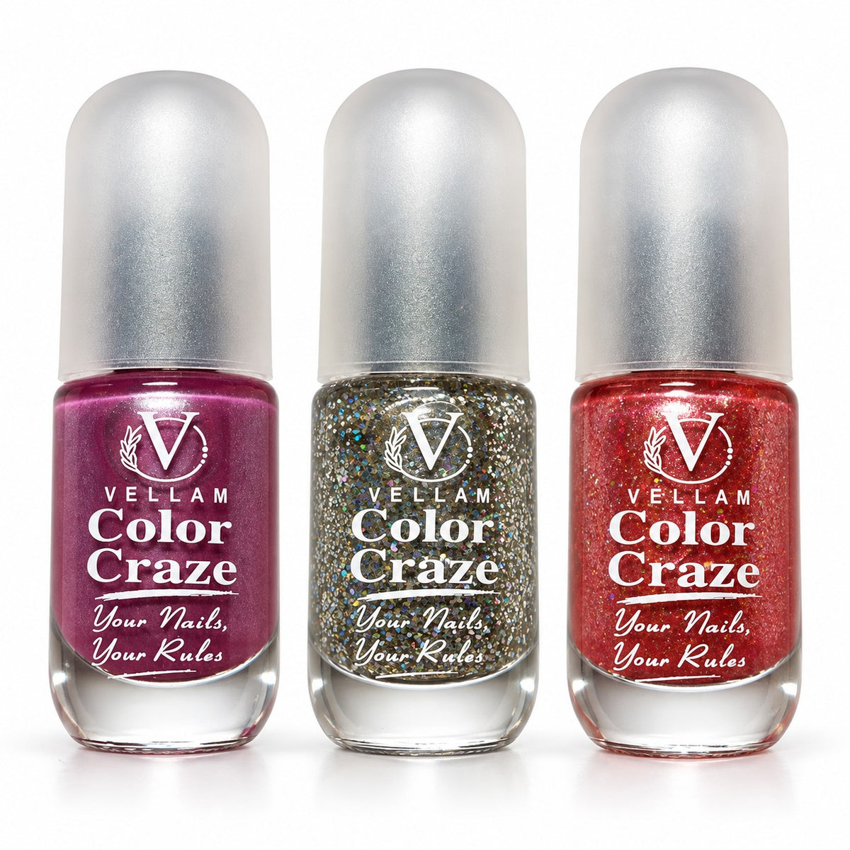 VELLAM Color Craze Nail Paints 10g Each - Shade 52,57,59 Main image