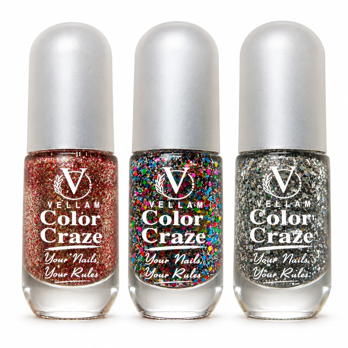VELLAM Color Craze Nail Paints 10g Each - Shade 49,53,54 Main image