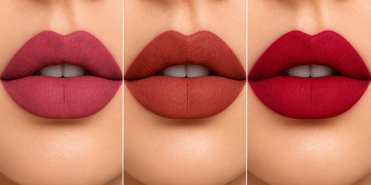 VELLAM Moody vibe Liquid Matte Lipstick Combo of 3 in 1 Pack- Shade 06,18,28