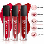 VELLAM Moody vibe Liquid Matte Lipstick Combo of 3 in 1 Pack- Shade 06,18,28