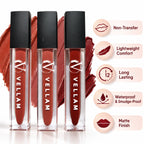 VELLAM Moody vibe Liquid Matte Lipstick Combo of 3 in 1 Pack- Shade 25,29,30