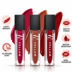VELLAM Moody vibe Liquid Matte Lipstick Combo of 3 in 1 Pack- Shade 13,29,31