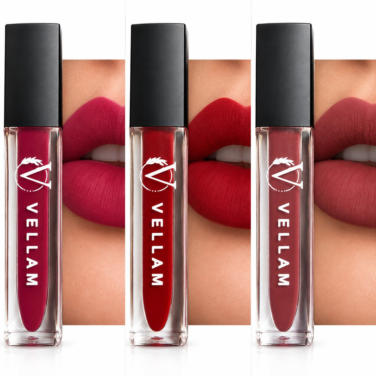 VELLAM Moody vibe Liquid Matte Lipstick Combo of 3 in 1 Pack- Shade 02,22,26